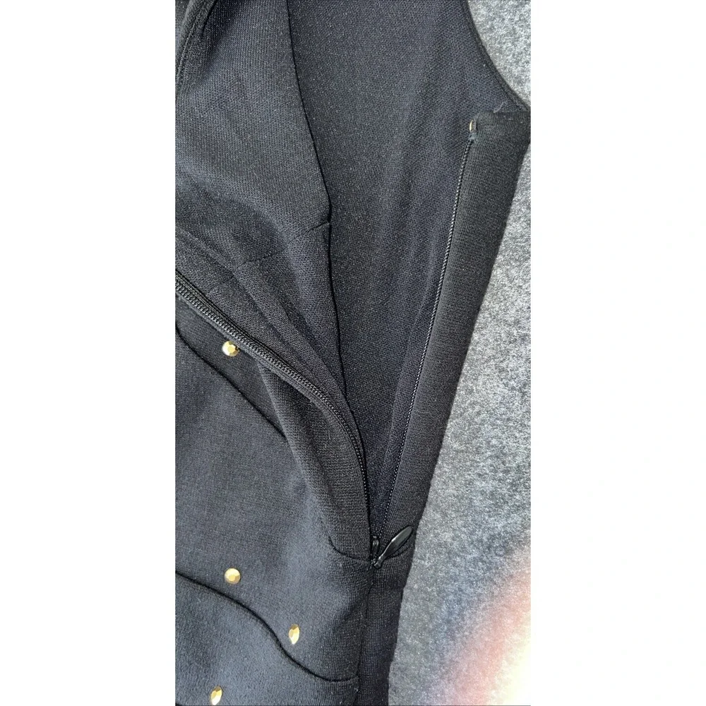 Women's Michael Kors Black Sheath Dress With Gold Grommets. Size 8‎
